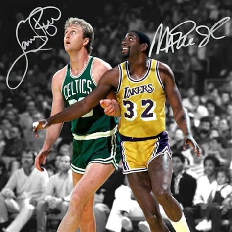 Larry Bird Magic Johnson Poster Etsy