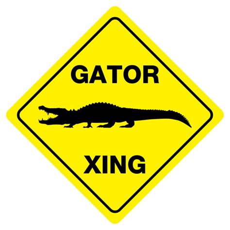 GATOR CROSSING Funny Novelty Crossing Sign - Walmart.com - Walmart.com