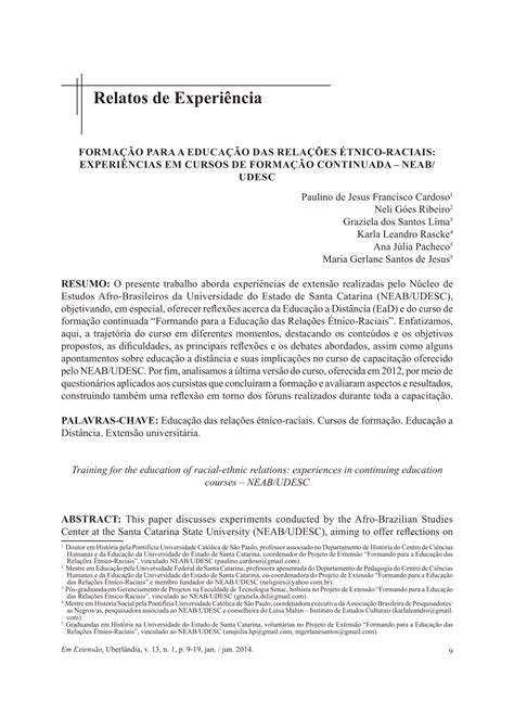 PDF FORMAÇÃO PARA A EDUCAÇÃO DAS RELAÇÕES ÉTNICO RACIAIS