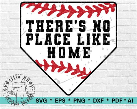 Baseball Home Plate Svg There S No Place Like Home Svg Clipart For