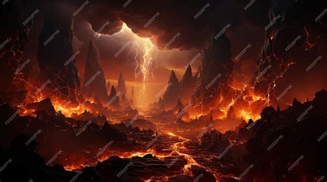 Premium AI Image | Volcano lava erupting Volcano magma erupting