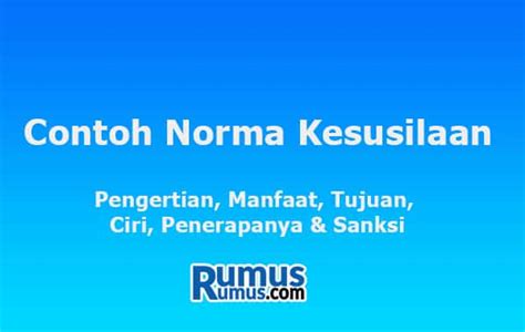 Norma Norma Dan Contoh Gambarnya 49 Koleksi Gambar