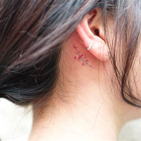 These Ear Tattoos Will Convince You To Get Inked Behind Ear Tattoos Flower Tattoo Ear Tiny