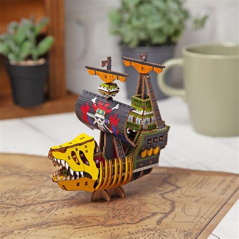 Japanese Wooden Model One Piece Red Force Ship Wood Model - 3D Puzzle