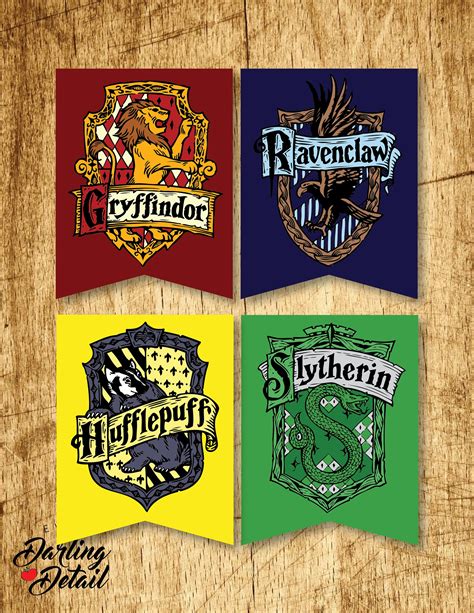 Printable Harry Potter Flags