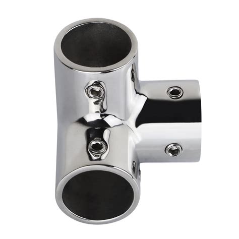 Marine Grade Stainless Steel Polished Tee Connector Split Hand Rail