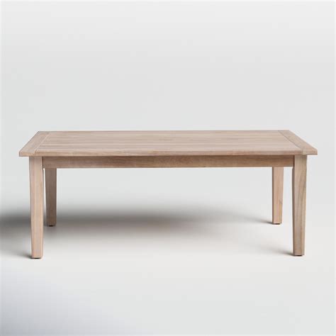 Joss Main Amina Outdoor Solid Wood Acacia Rectangular Coffee Table