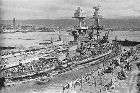 1750 X 1161 Uss Nevada Bb 36 Entering Pearl Harbors Drydock No 2