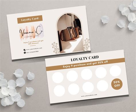 Editable Small Business Loyalty Card Template Printable Etsy