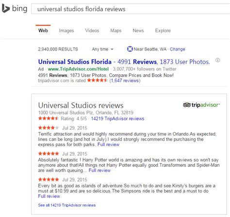 Bing Adds TripAdvisor Reviews to Search Results for Hotels & Attractions