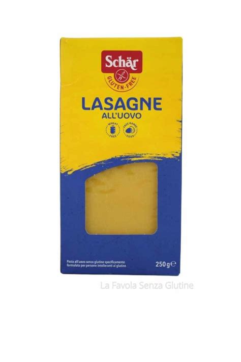 Lasagne All Uovo Senza Lattosio Gr Schar La Favola Senza Glutine