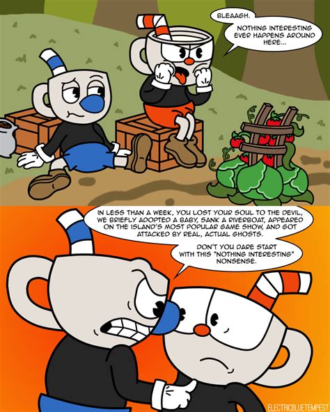 Cuphead Comic: Mugman Breaks by ElectricBlueTempest on DeviantArt