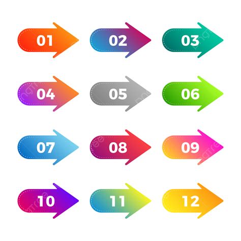 Colorful Abstract Bullet Points With Numbers Vector Template Download