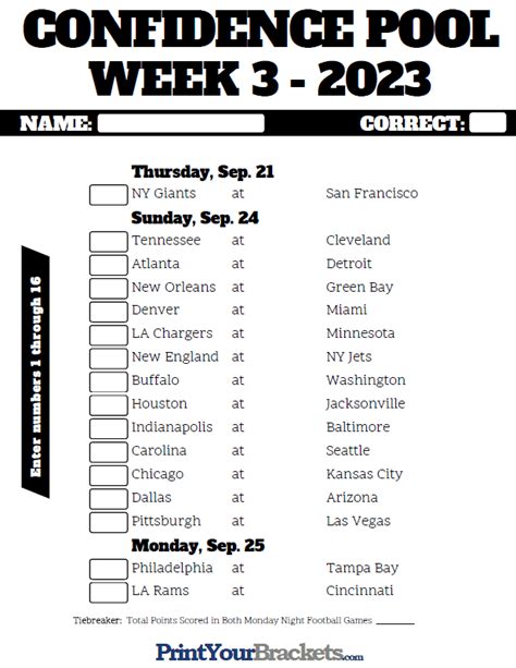 Week 3 Nfl Picks Printable Printable Word Searches