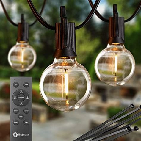 Brightown Outdoor String Lights Ft Waterproof Connectable Dimmable