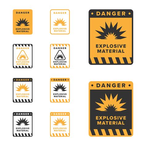 Explosive icon sign design vector, explosives hazard warning icon board ...