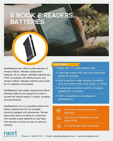 Kobo Glo HD Battery | 1500mAh Li-Polymer eReader Battery ...