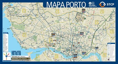 Large scale tourist map of Porto city | Porto | Portugal | Europe ...