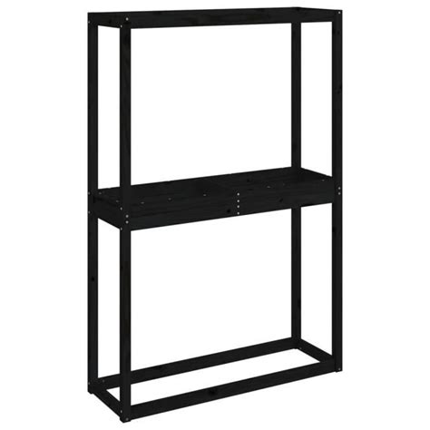 Meuble Etagere Bao Porte Pneus Noir X X Cm Bois De Pin Massif