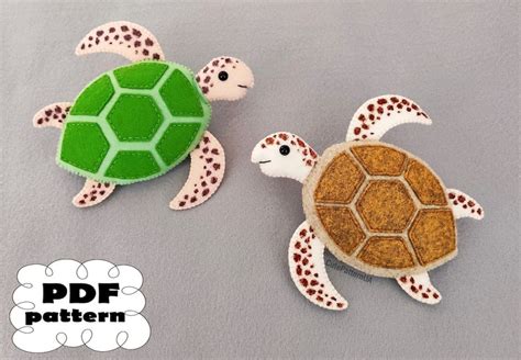 Hawksbill Sea Turtle Sewing Pattern Pdf Svg Felt Ornament Etsy