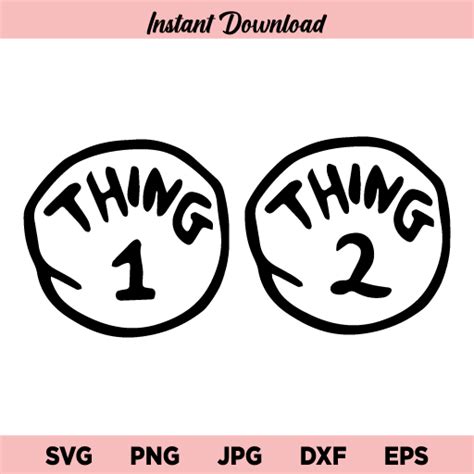 Thing 1 & Thing 2 SVG, Thing 1 SVG, Thing 2 SVG, Thing 1 & 2 SVG, PNG ...