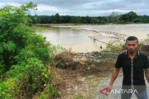 Jembatan Gantung Di Nagan Raya Aceh Putus Diterjang Erosi Sungai