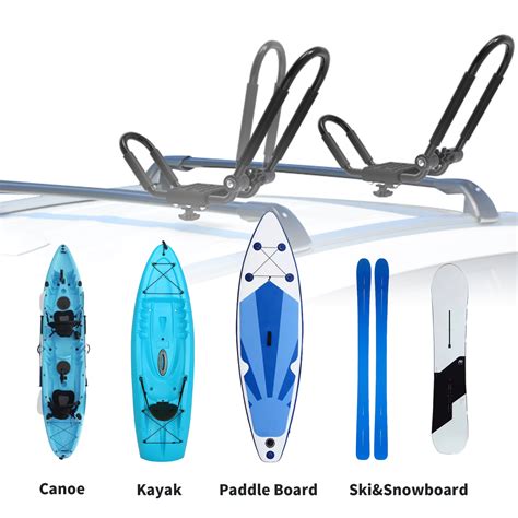 Folding Canoe Boat Kayak Roof Rack Car Suv Truck Top Mount Carrier J Cross Bar Ebay