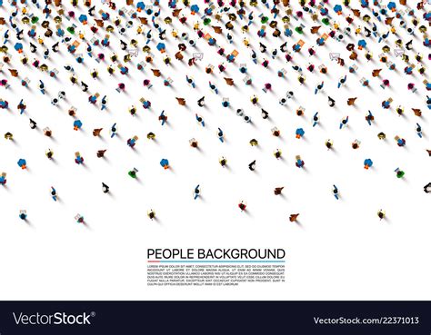 A crowd people Royalty Free Vector Image - VectorStock