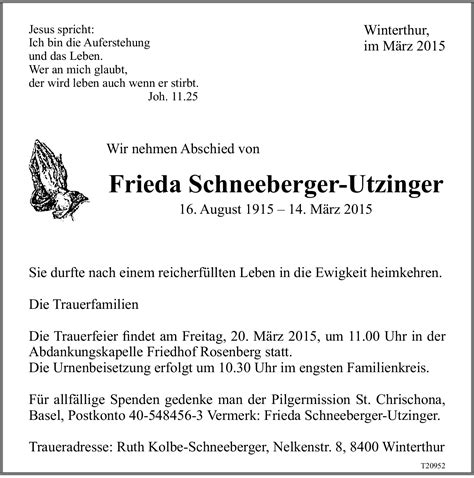 Frieda Schneeberger Utzinger Hommages