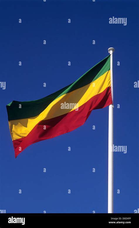 National Flag Of Ethiopia Stock Photo Alamy