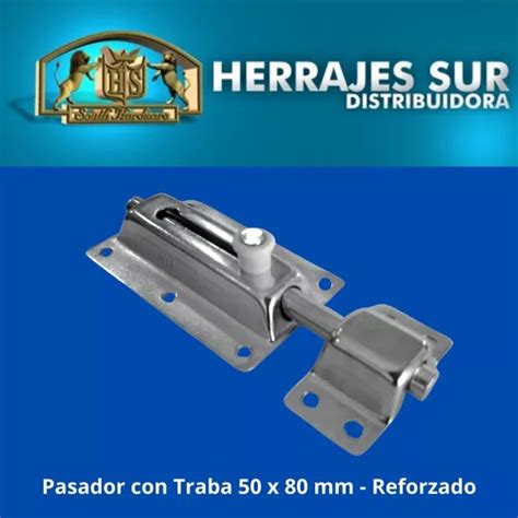 Pasador Metálico Puerta Traba A Resorte Seguridad 5080 Mm en venta en