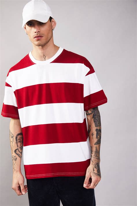 Sandy Striped Heavyweight Oversized T-Shirt – Bonkers Corner