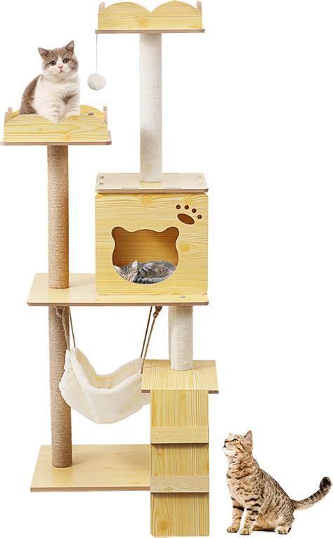 Buy Pinpon Cat Tree 52 In Multi Level Cat Tower For Indoor Cats Modern