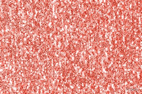 Living Coral Dark Faux Glitter Sparkles By Pldesign Redbubble