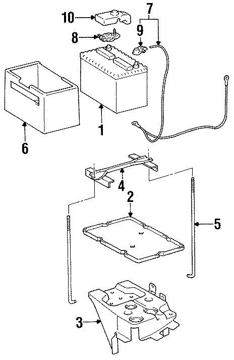 Toyota Camry Battery Hold Down 74404AA010 Toyota Parts Superstore