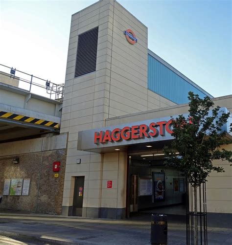 A Large Building With A Sign That Says Hager St On Its Front