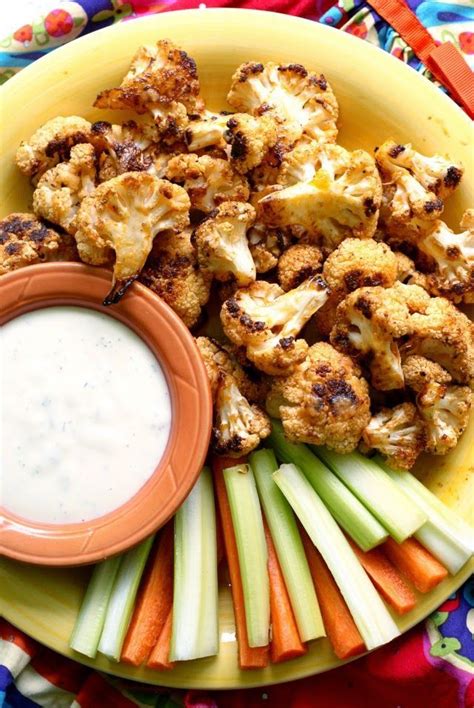 Buffalo Cauliflower Healthy Superbowl Snacks Healthy Snacks Starters Recipes