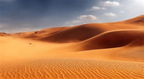 Dunas De Arena En El Desierto Desierto Con Arena Del Desierto Escena