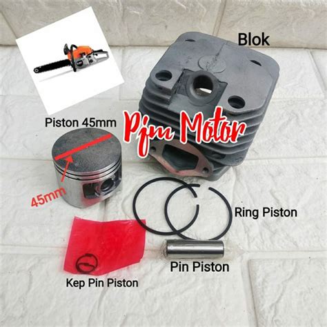 Jual Cylinder Block Blok Komplit Mesin Chainsaw Sinso Mini Di