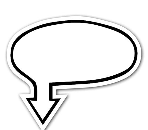 Buy Speech Bubble With An Arrow Die Cut Stickers Stickerapp