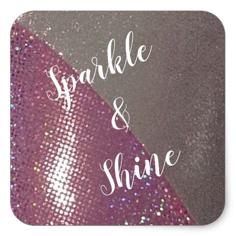 Sparkle And Shine Custom Square Sticker Zazzle Sparkle Stickers