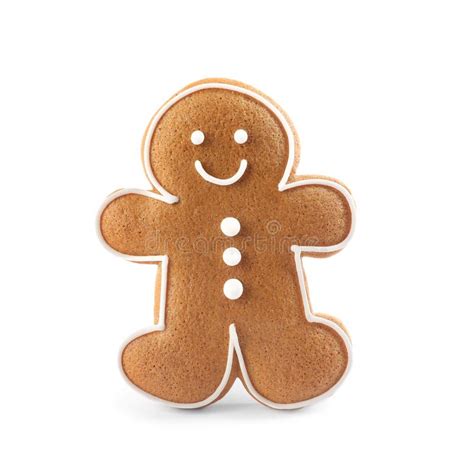 Hombre De Jengibre Aislado En Blanco Galleta De Navidad Deliciosa