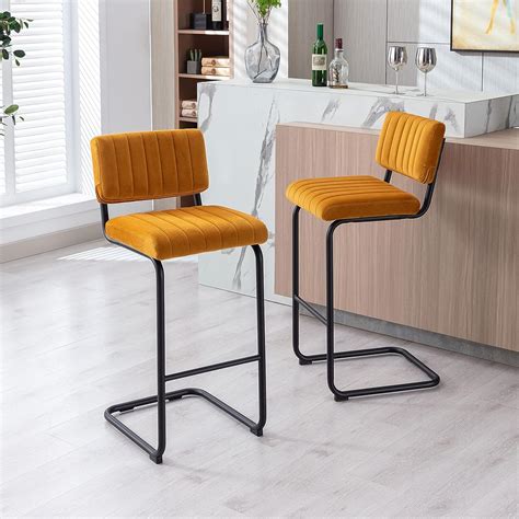 marigold comfortable modern bar stools with cantilever base unique mid ...