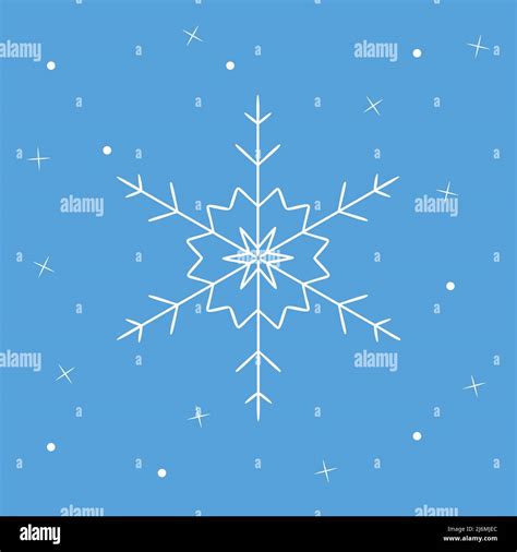 Snowflake Winter Design Element Flat Vector Illustration Stock Vector