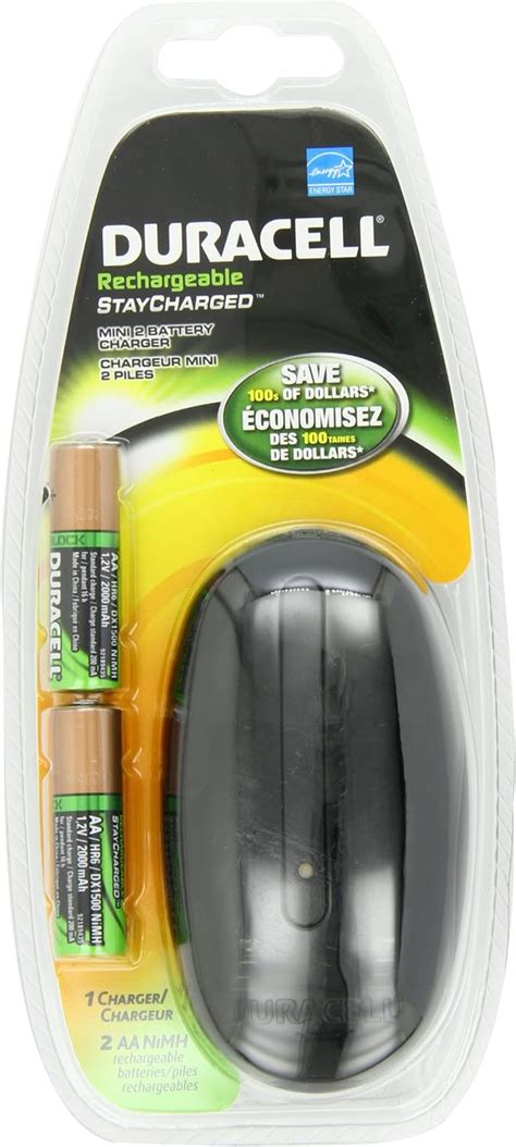 Duracell Mini Color Charger Pre Charged Aa 2 Count Amazonca