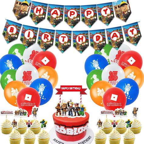 Kaufe Spiel Roblox Ballons Happy Birthday Cupcake Topper Party