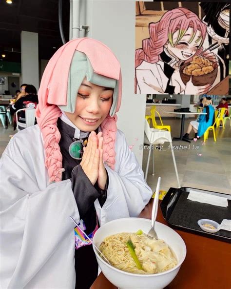 Mitsuri Kanroji Hijab Cosplay Kimetsu No Yaiba Cosplay Demon Slayer