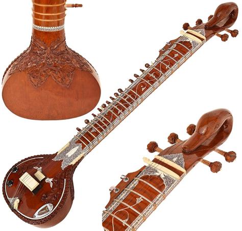 Buy Sitar Swan Neck 7 String Ravi Shankar Style Designer Tun Wood