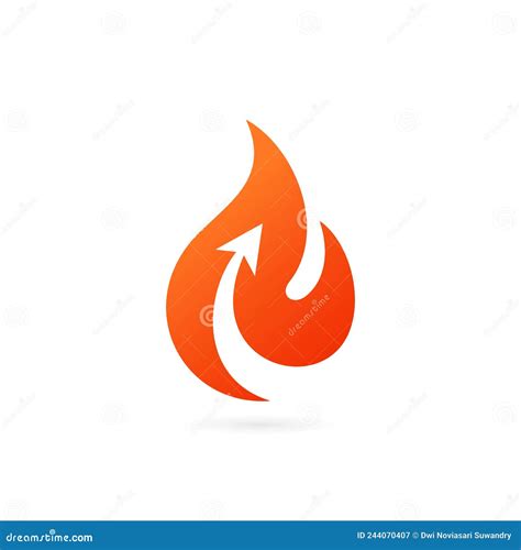 Fire Arrow Vector Logo Images Stock Vector Illustration Of Design