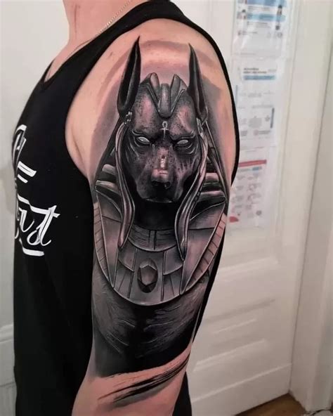 Anubis Shoulder Tattoo TATTOOGOTO